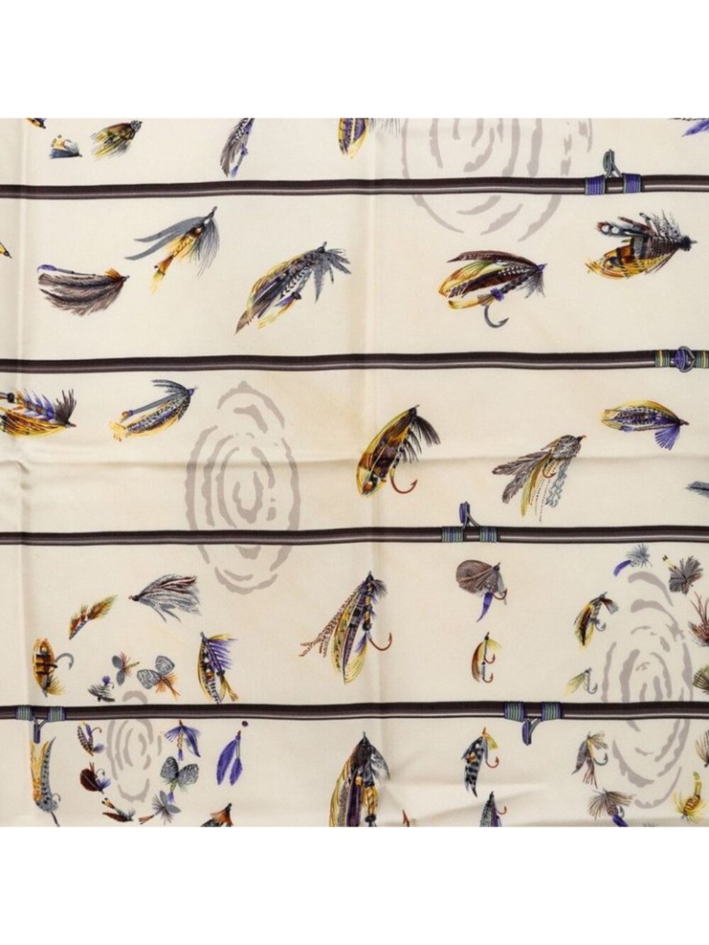 ★SOLD★ Hermes Carre 90 Flies Fly Scarf Large Black Multicolor Silk - Picture 3 of 7